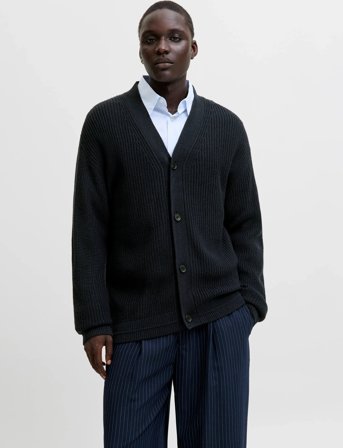 Jack & Jones Jjconnor Knit V-Neck Cardigan - Navy - L