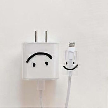 Rosa kjærlighetshjerte silikon myk støvtett bite ledning linje usb kabel ladehode vinder etui beskytter for Apple iPhone 18/20W (Stil 15)