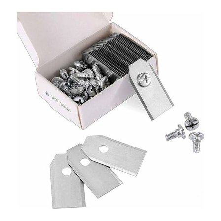 Titanium-udskiftningsblade - til Husqvarna Automower Gardena robotplæneklipper - med titaniumcarbid - skruer inkluderet (sæt med 9 sølv)