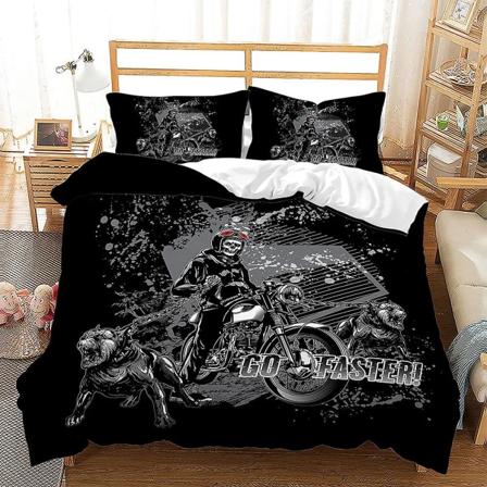 S10 3d Printed Skeleton Cover Cover tyynyliina 2/3 kpl vuodevaatteet set Halloween lahja US TWIN 173x218cm