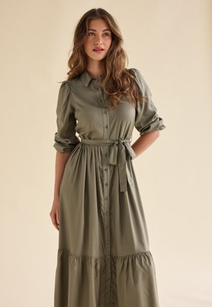Happy Holly Viscose Shirt Dress Klær