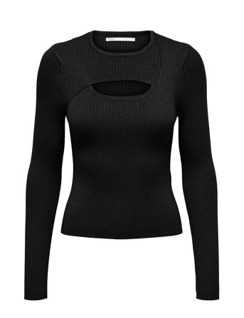 Onlashley Ls Peakaboo Ck Knt Black ONLY