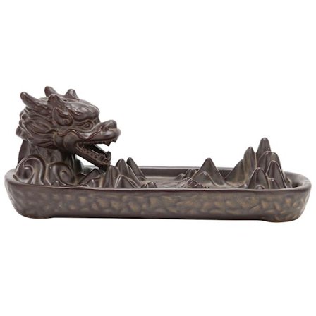 Røkelsesbrenner med Tilbakestrømning, Drageformet Røkelsesholder, Hjemmekontor, Skrivebordsdekorasjon