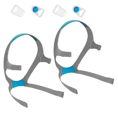 F20 Hodeplagg Medium med Klips, 2 stk Erstatningsstropper for Cpap-maske med Klips Cpap Kompatibel med / F20