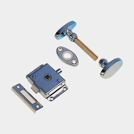 Dörrlås till toalett 70 x 45mm inåtgående