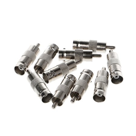 10 st BNC Honkontakt till RCA Hankontakt Koaxialkabel Adaptrar