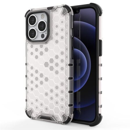 Honeycomb Case panser cover med TPU Bumper til iPhone 13 Pro transparent