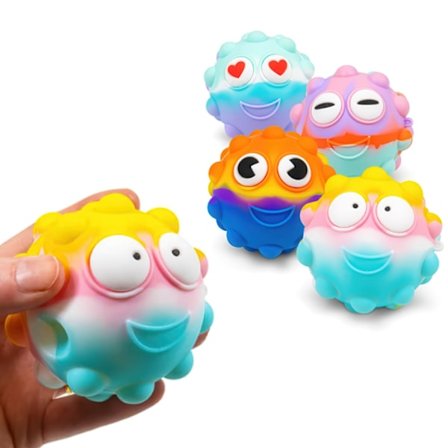 Pop-It Fidget Toy / Stressbold – Eye popper klemmebold