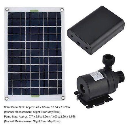 50W Solvattenpump 800L/H DC12V Solvattenfontänpump Lågt Ljud för Trädgård Familj Vattenfontän - Perfekt