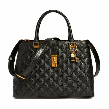 Guess Gaia logo Håndtaske Sort, Dame Håndtasker, Størrelse: ONE Size