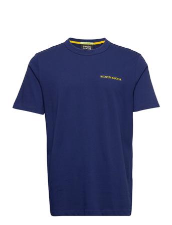 Unisex Organic Cotton Tee With Crewneck Blue Scotch & Soda