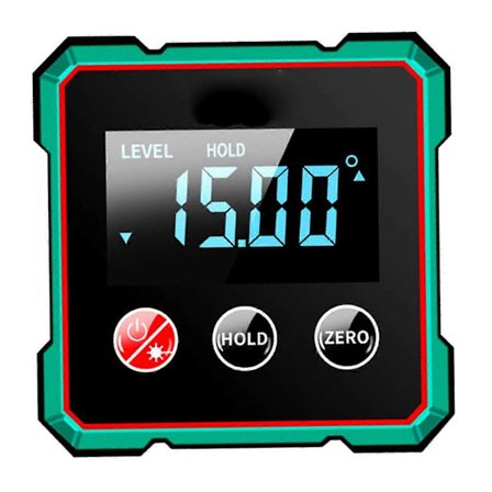 Magnetisk digital vinkelmåler med elektronisk lasermåler gradvinkelmåler inklinometer niveau magneter Lev-FD-