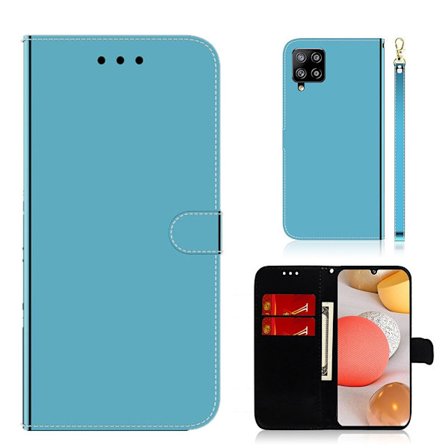 Mirror Samsung Galaxy A42 5G flip etui - blå