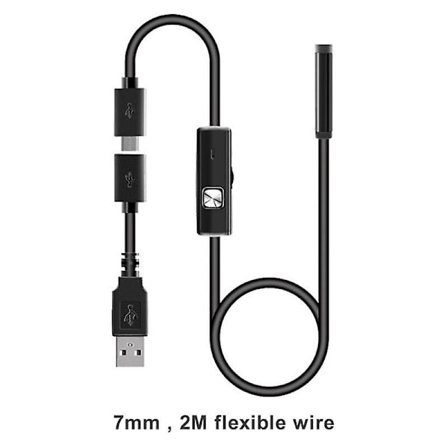 HD Android-endoskooppi Micro-USB Type-C 3-in-1 Boreskooppi OTG Android Windows PC:lle 7 mm vedenalainen älypuhelimen kamera Endoskooppi
