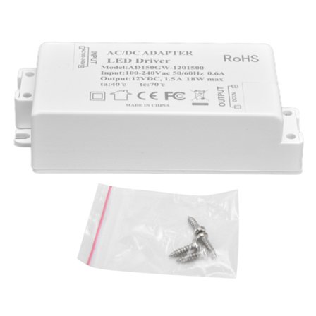 18W LED Driver Strømforsyning Transformer AC100 240V til DC12V 1.5A Output til LED Bordlampe Udendørs Lys
