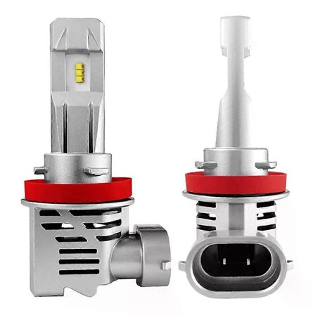 H11 H8 H9 H16 LED-frontlyspærer 12000Lm per sett 6500K Kjølig hvit trådløs LED-frontlyspære, pakke med 2