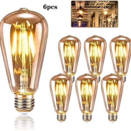 Retro lampe, 4W, LED vintage belysning, perfekt for retro belysning KLB