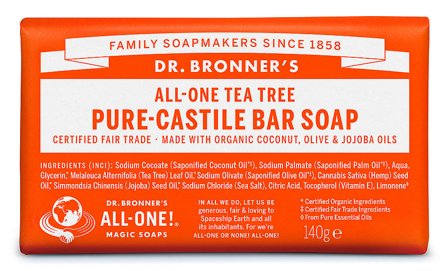 Dr. Bronner's Bar Soap Tea Tree, Skincare, Kropspleje, Bodyshampoo