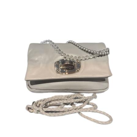 Miu Miu Pre-owned, pre-owned Sac Grijs, Dames, Maat:ONE Size,leer,gevlochten