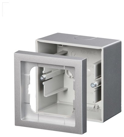 ABB Impressivo Förhöjningsram aluminium 1-fack, Strömbrytare & vägguttag