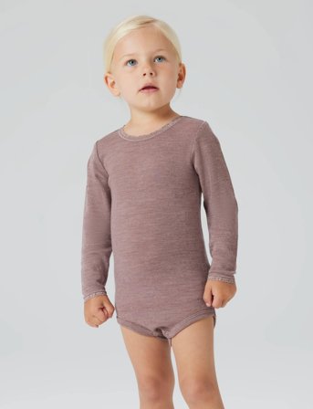 name it Nmfwang Wool Needle Ls Body Solid Noos - Pink - 92