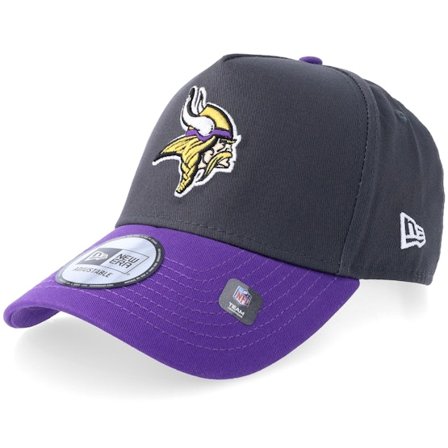 New Era - NFL Grå adjustable Caps - Minnesota Vikings NFL Steel/Purple A-frame Adjustable @ Hatstore