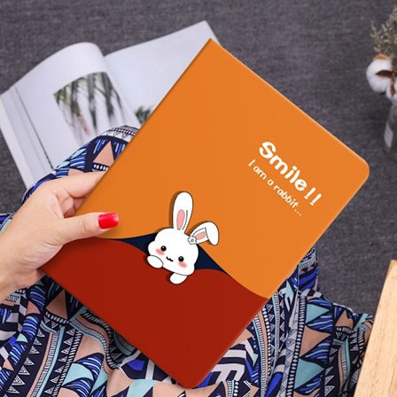 Stilrent skal för iPad 10:e generationen 10.9" Leende Kanin Nionde Band