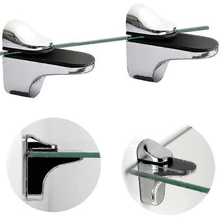 Justerbar glashyldebeslag, 4 stk. glashyldebeslag, vægmonteret glasclips, glashyldebeslag-YNP