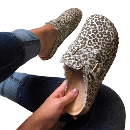 Dame Mules Casual Flade Sko Med Spænde Design Mode Print Til Sommer -ACGIV