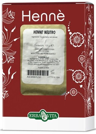Erba Vita Henne Colorante Capelli Neutro 100g