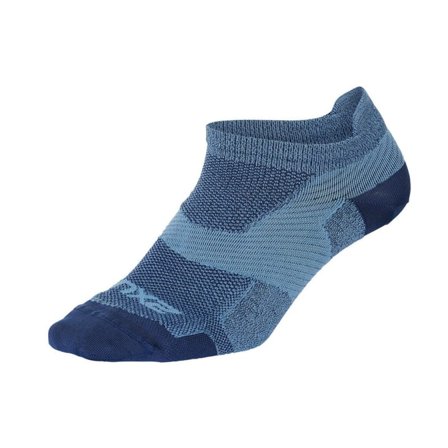 2XU Vectr Ultralight No Show Sock Unisex workout socks Blue S