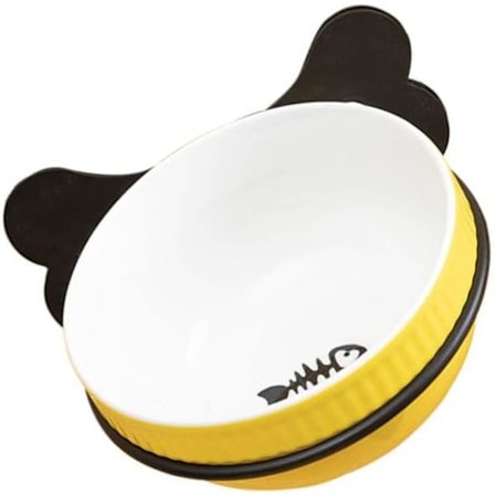 Väggmonterad keramik husdjursskål: Upphöjda kattskålar hundmatare