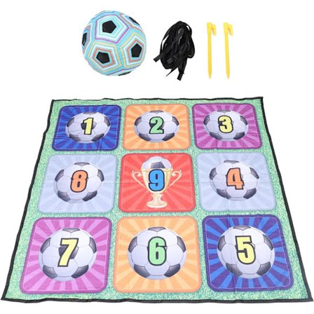 Jalkapallomaali-pelimatto, hauska jalkapallon heittomaali sisä- ja ulkokäyttöön, 150 x 150 cm (sininen)