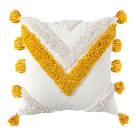 Marokko Tupsu Neliö Heittotyynyn Päällinen Kolmio Raidat Tuftattu Tyyny