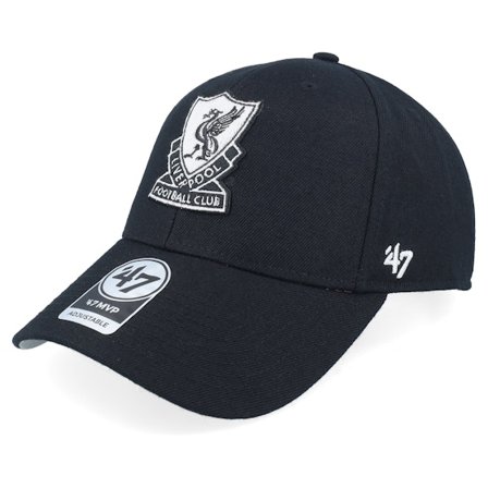 47 Brand - Liverpool Epl Mvp Cap Black Adjustable Adjustable Black Cap - Football @ Hatstore