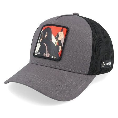 Capslab - Grå trucker Keps - Naruto Itachi Black/Grey A-Frame Trucker @ Hatstore