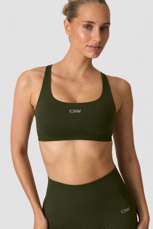 ICANIWILL - Smooth Seamless Sports Bra Dark Khaki Green - Sport-BH - Damen - ICIW