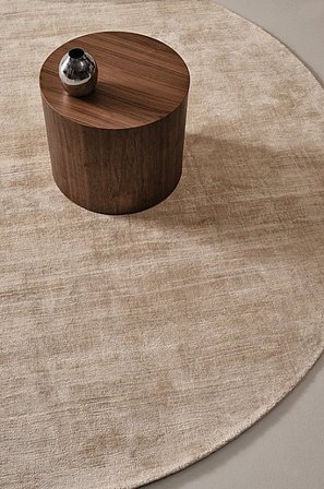 Jotex - Runder Viskoseteppich ø 200 Cm Baumwolle/Viskose Einfarbig ANELA - Kaufen Viskoseteppiche bei Jotex