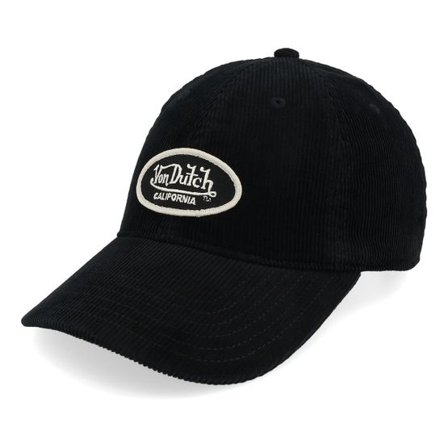 Von Dutch - Svart unconstructed Keps - Oval Patch Velour Black Dad Cap @ Hatstore