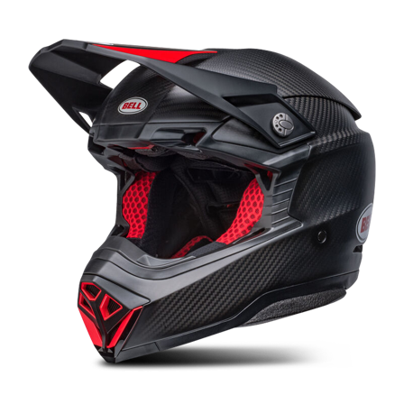 Crosshjelm BELL Moto-10 Spherical Svart/Rød L