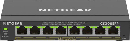 Netgear 8PT GE Plus Switch W/HI-PWR