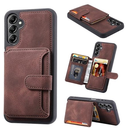 Til Samsung Galaxy A56 5G Etui Wallet Kort Slot TPU+PU Læder Bagside Telefon Cover