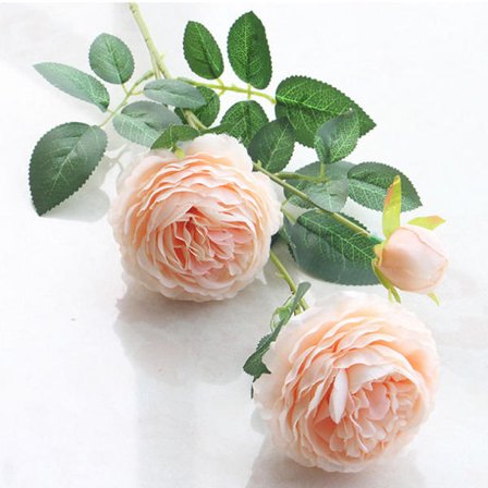 3 Heads Rose European Silk Artificiell Pion Blomma För Hem Ons