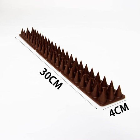 Duespik i plast för balkong, 10 delar, brun