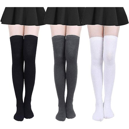 3 par cosplay knæhøje sokker til kvinder Japanske kvinders sokker Europæiske og amerikanske collegestil stribede sokker JK sokker