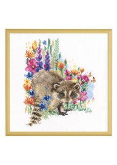 Stickpackung Bild Waschbär