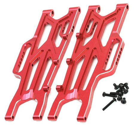 Metalliset takajousitusvarret Swing Arm ARA330710 Arrma 1/10 KRATON 4S V2 RC-autolle, päivitysosia, punainen