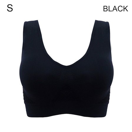 Sport-BH Push-Up-väst Stötsäkra underkläder SVART S