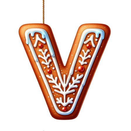 1/26 st Pepparkaksalfabet Ornament 26 Initial Bokstav Polkagris Hänge med Bärmönster Mini Monogram Julgranshängande Dekoration