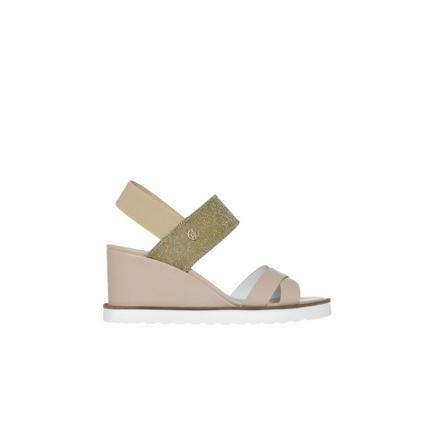 Armani Jeans Compensated heel leather sandal inbo, Dame, Størrelse: 37 EU